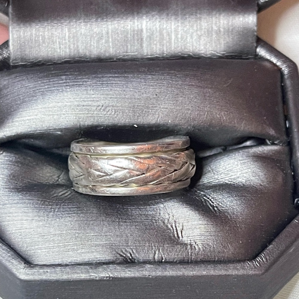 Braid Spin Ring Size 8